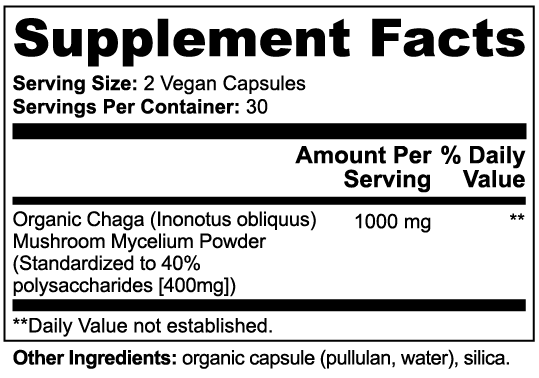 Chaga Prime 1000 mg.